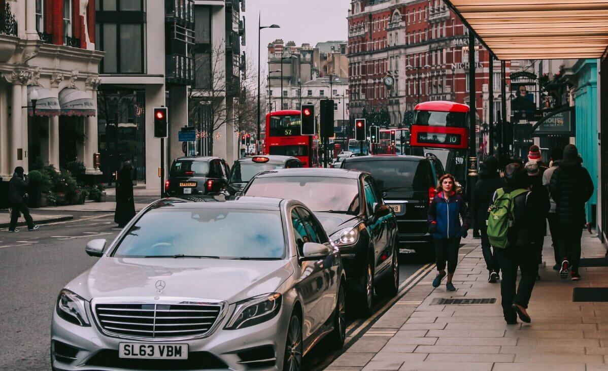 People on London street