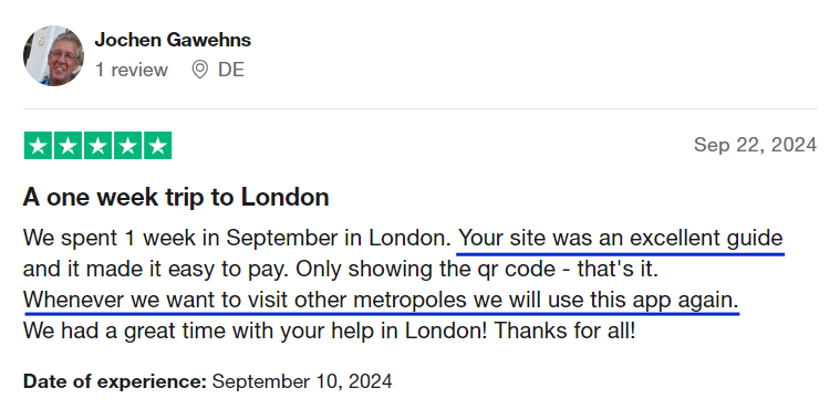 London Pass trustpilot review