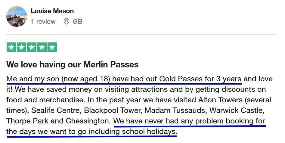 Merlin Annual Pass Reviews on trustpilot