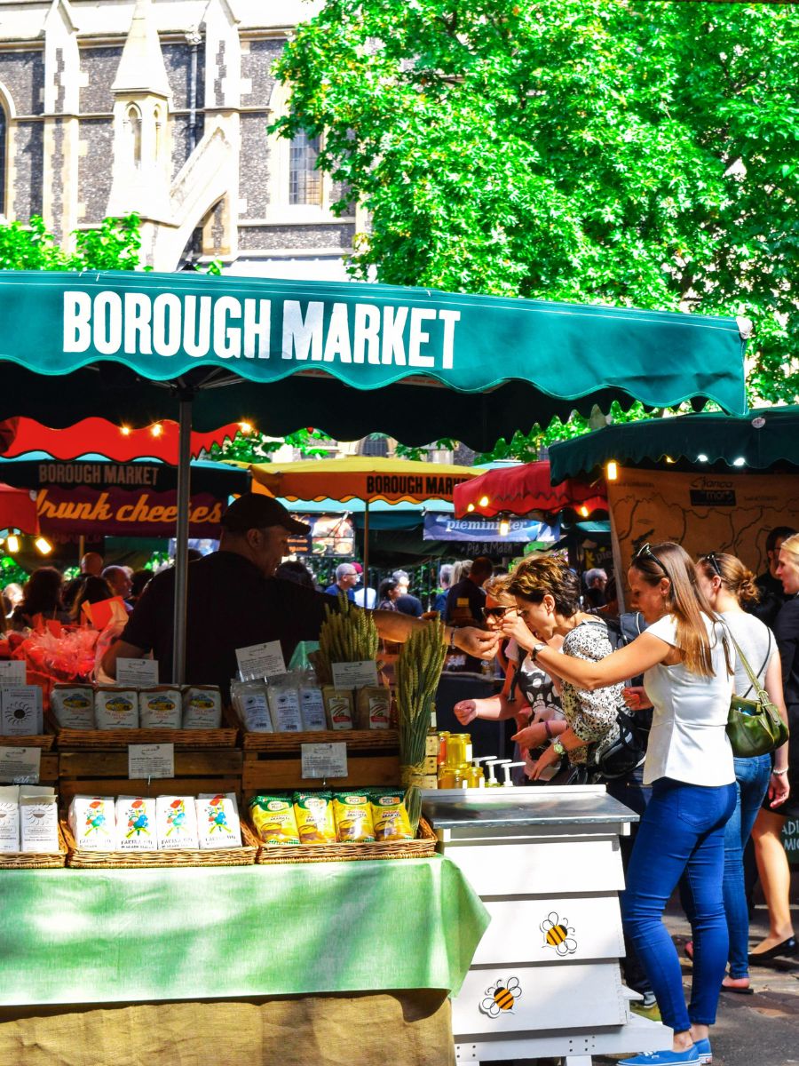 Borough market in London
