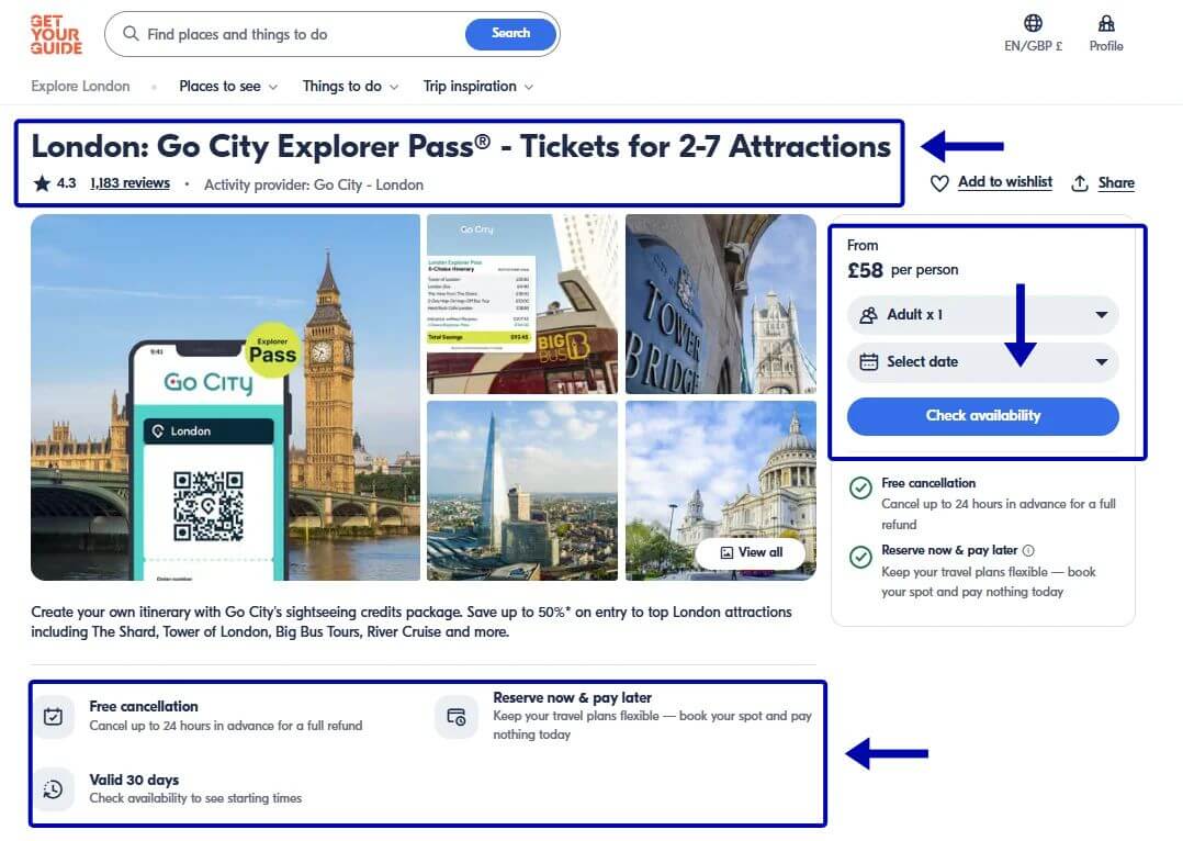 london explorer pass book cost new price